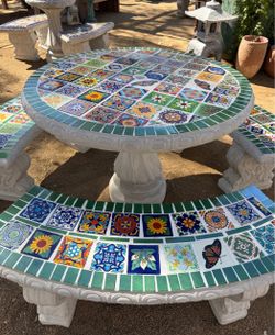 Concrete Green Talavera Patio Set