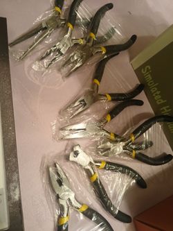Pliers Set with Black and Yellow Handles