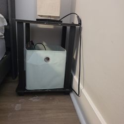 Black Wood Grain End Table