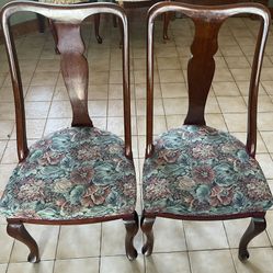 Pair of Beautiful Wooden Accent Chairs