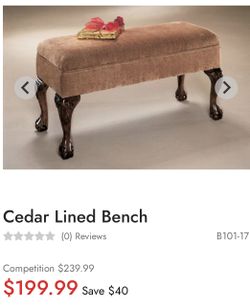 Cedar Bench — Open For Storage 