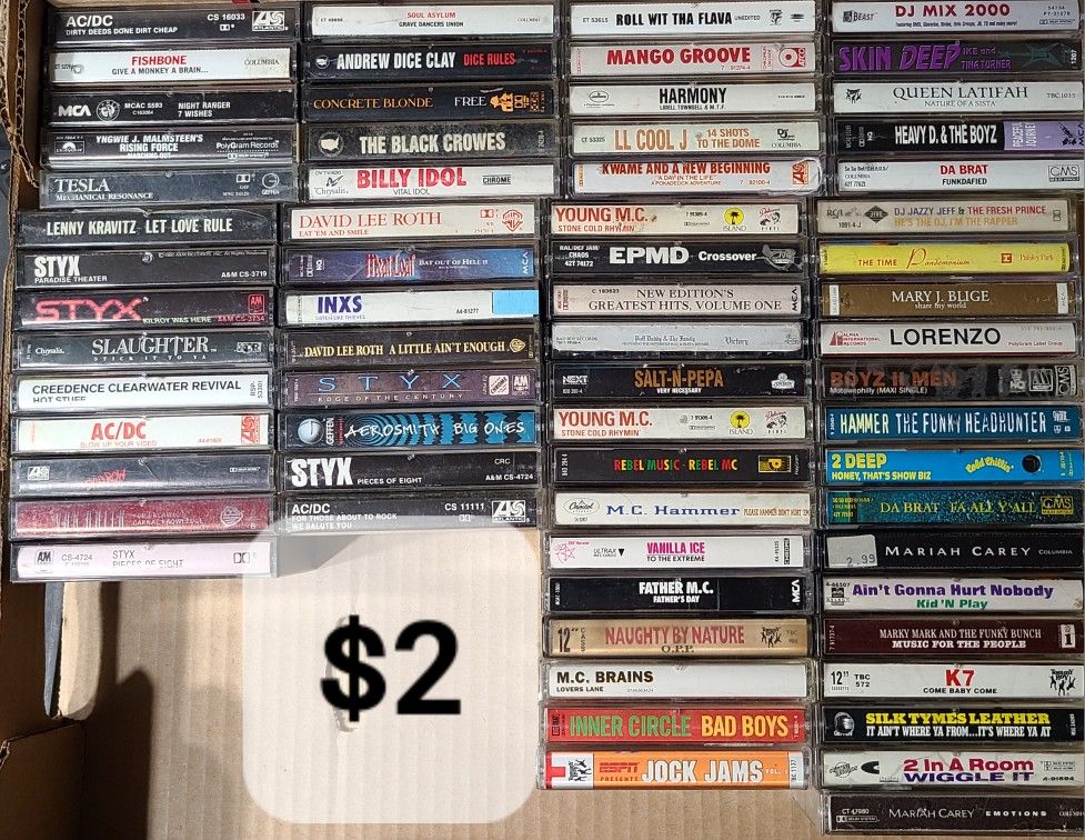 Cassettes For Sale! Rap Rock Metal Hip-hop
