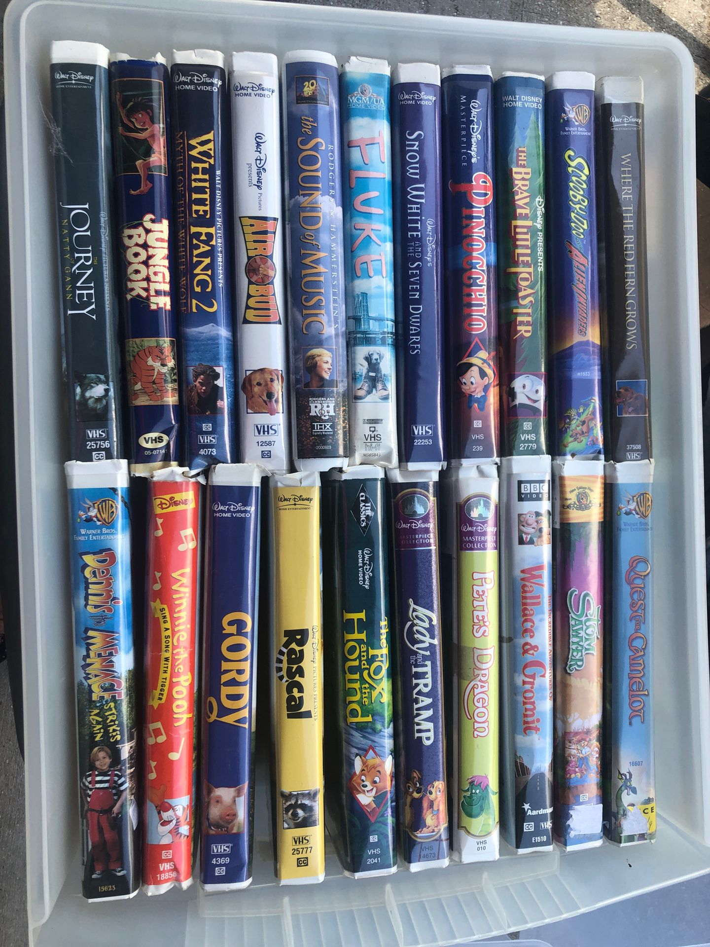 Lot of 21 Disney, Warner Brothers, and MGM VHS Videos