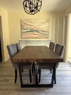 Dining table and chairs