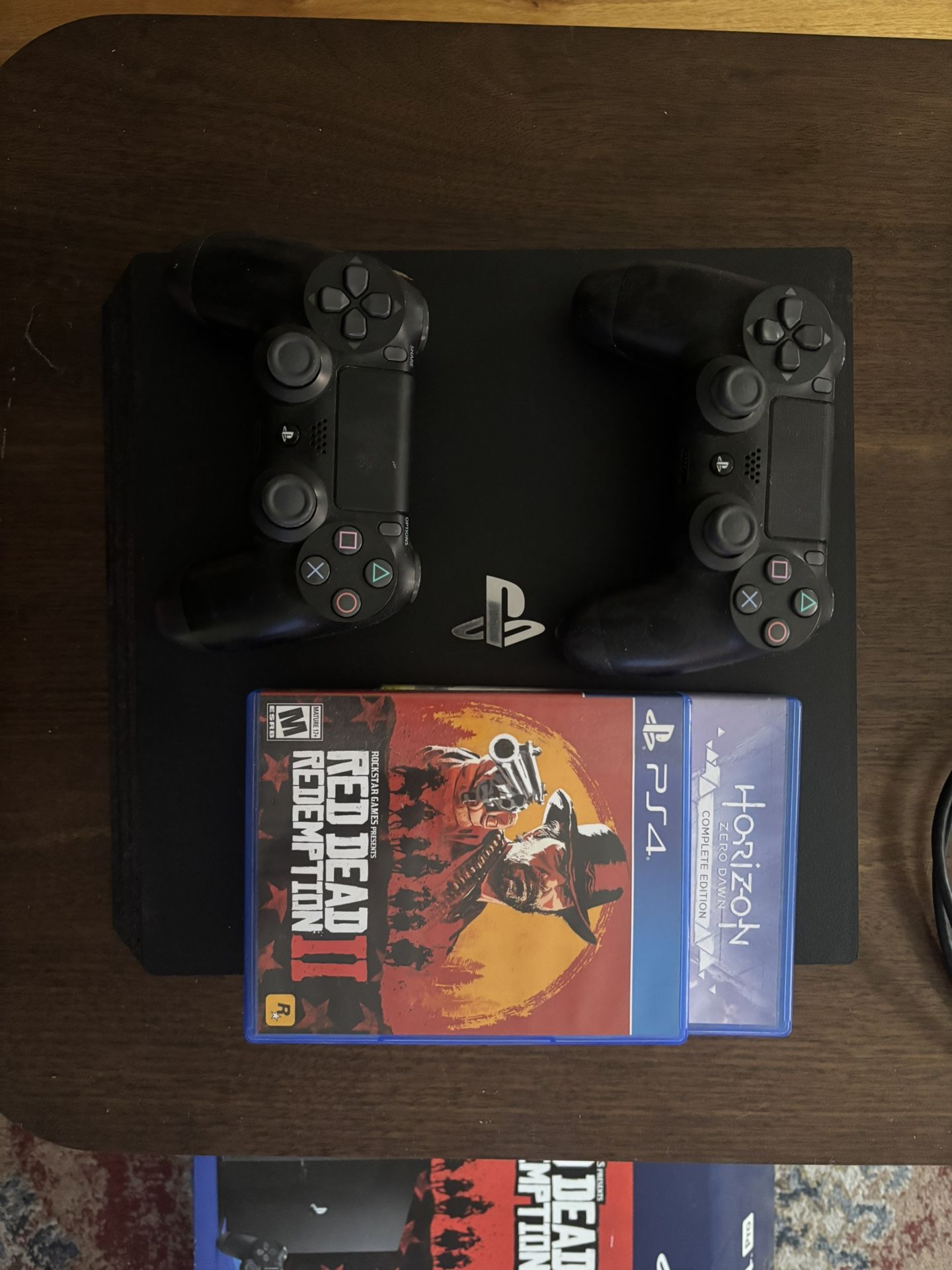 PS4 Pro NO HARD DRIVE, 2 DualShock 4 Controllers, 2 Games