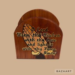 Vintage Wooden Napkin Holder