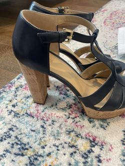 Michael Kors Size 8 Navy Cork Platforms