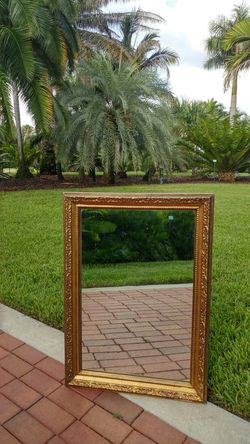 A Gorgeous Decorative Gold Mirror 35" Height 25" Width (Heavy)