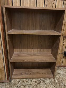 3-Shelf Bookcase Wood Laminate Brown