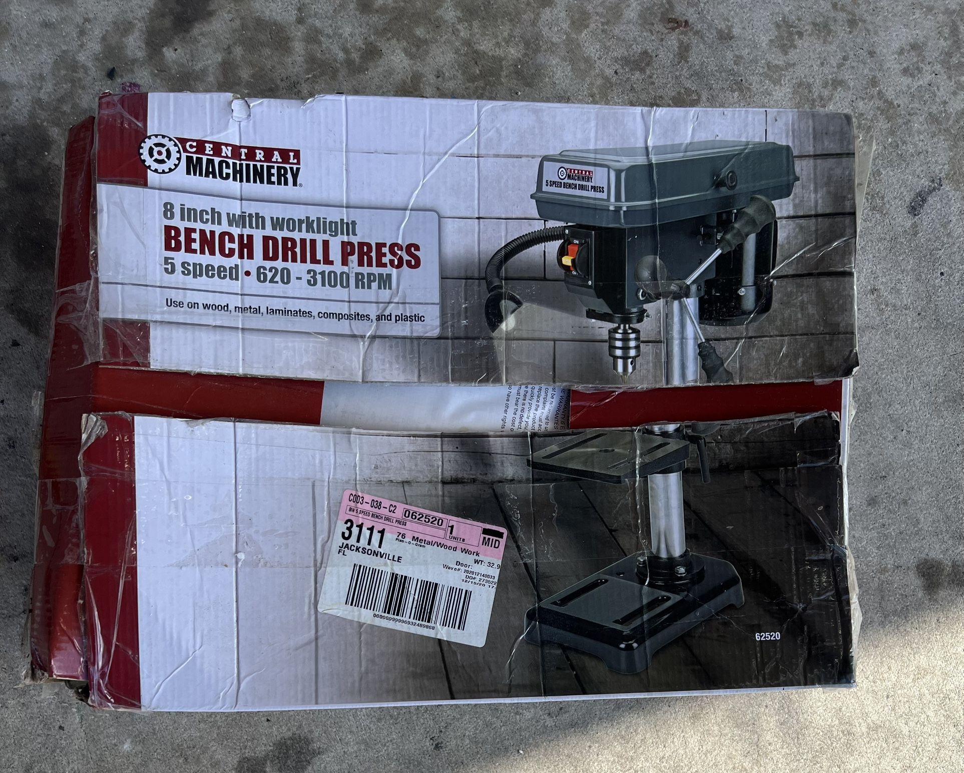 Central Machinery 5 Speed Bench Drill Press
