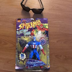 Electro Spark CAPTAIN AMERICA Action Figure - (Toy Biz 1997