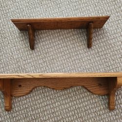 2 Shelves, Big One Is Heavy Oak