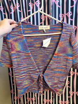 Tie blouse
