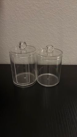 2pc  Clear Acrylic Canister Set with Lids