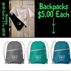 Hand Towels, Hats, Bag/Backpacks, & Jackets; $5 - $30