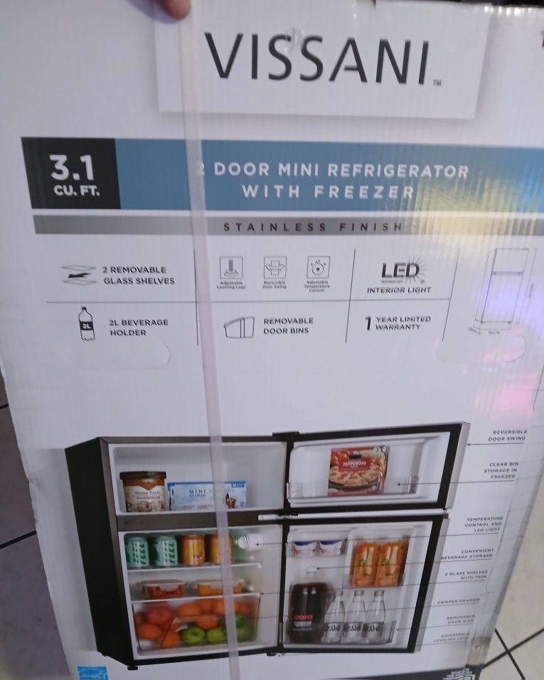 Visani 2 Door Mini Fridge Obo