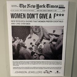 Wall Art - 'Women Don't Give A ****'