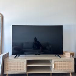 Mid-Century Modern Wooden TV Entertainment Center in Like-New Condition