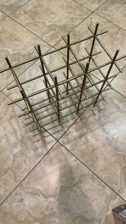 Gold Crate And Barrel Wine Rack