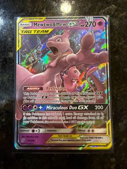 Mewtwo & Mew GX 71/236 Unified Minds Ultra Rare Holo TAG TEAM Pokemon Card