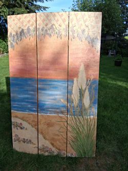 Hand painted room divider