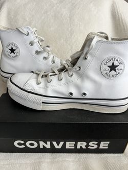 White Platformed Converse 