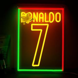 Ronaldo Number 7 Led Neon Sign 