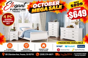 4 PC QUEEN BEDROOM SET
