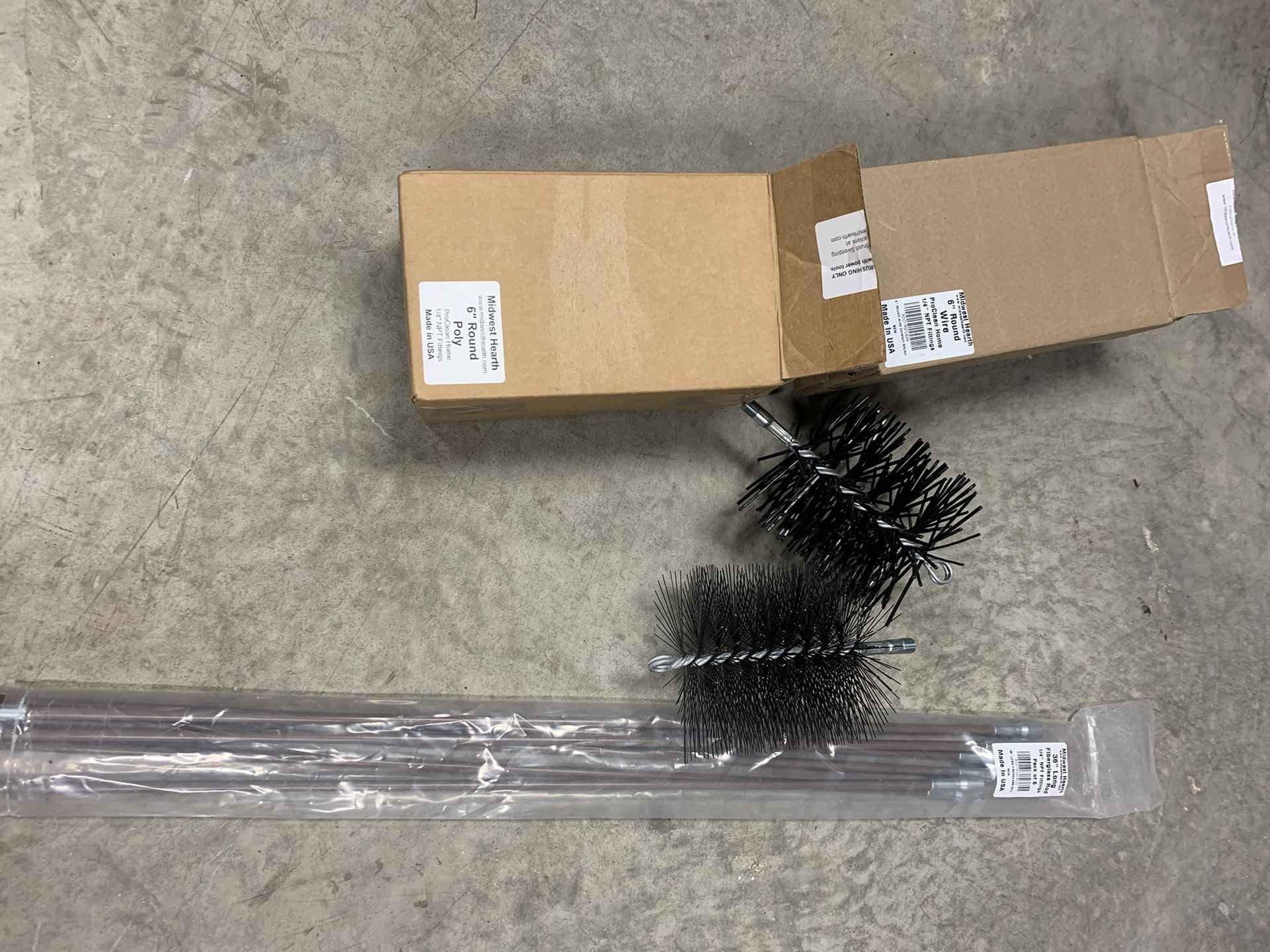 Midwest hearth Chimney Brushes.