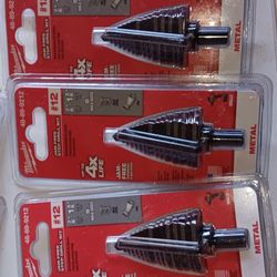 6 #12 NEW MILWAUKEE JAM FREE STEP DRILL BITS5