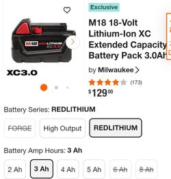 Milwaukee XC 3.0 Battery