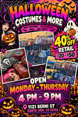 Costumes for sale 40% off retail