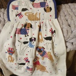 Handmade Dish Towel With Potholder 