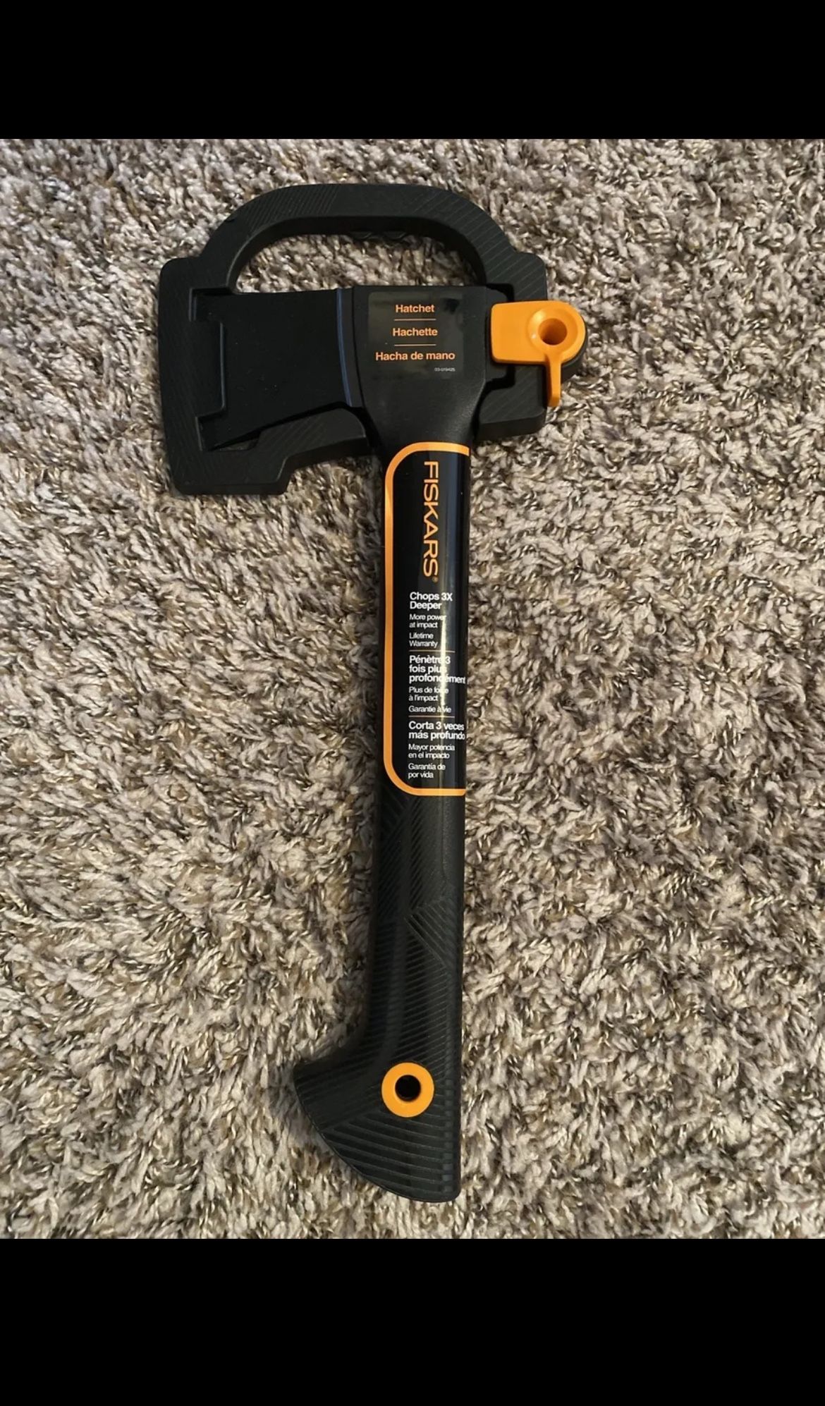 Fiskars 14" Hatchet with Sheath *Black/Orange* ~ Model #7550