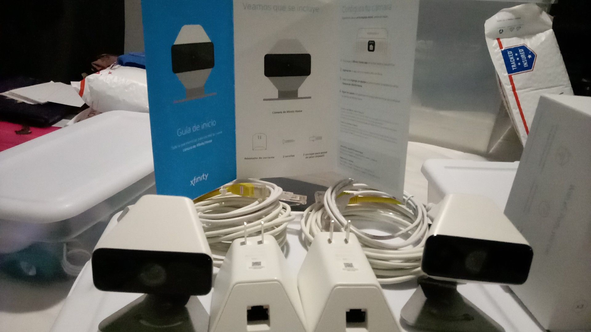 Xfinity Home Security Cameras With Audio (2) And Xfi Pods (3)