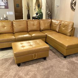 Sectional Couch w/ Ottoman 