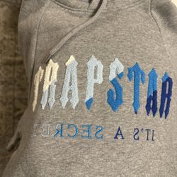 Trapstar Hoodie and Tracksuit pants, Color Grey.  Size M. 