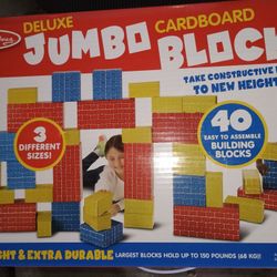 Jumbo Extra-thick Cardboard Building Blocks(2 Boxes 40 Items Each)