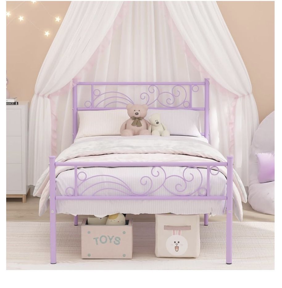 Twin Metal Bed Frame Comes With Free Mattress