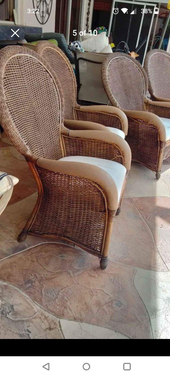 $49 PER EACH - Beautiful chairs that need some tlc  outdoor furniture pool deck patio balcony porch Need Repairs