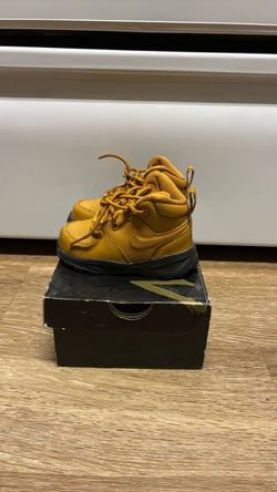*NEW* TODDLER Baby NIKE MANOA LEATHER (TD) Boot Wheat / Black (BQ5374 700) 6c