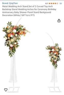 White Curved Arch Stand