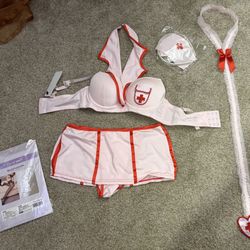 Naughty Nurse And Bunny Lingerie Costumes Halloween