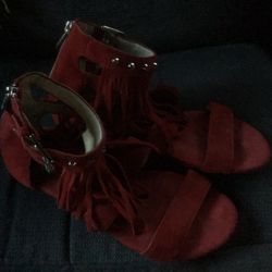 Red Micheal Kors Sandals 