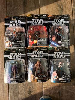 Star Wars Saga Collection Action Figures Lot of 6  (Factory Sealed/Never Opened) 2006