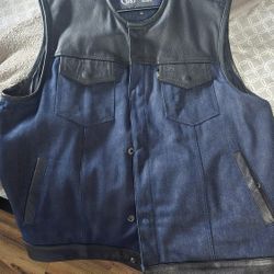 Daniel Smart Denim Motorcycle Vest 