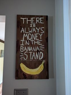 Hand painted Canvas Banana Stand Quote From Arrested Development Tv Show 