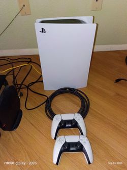 PS5 with controllers