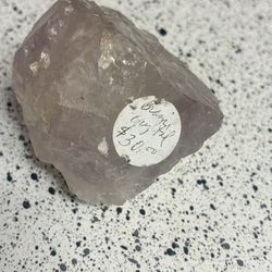 Rough Rose Quartz Crystal Mineral Specimen (Likely Brazil Origin)