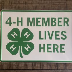 Metal 4-H Sign